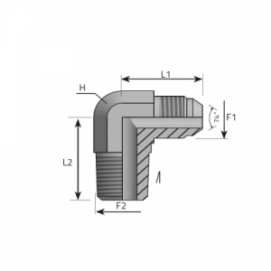 Адаптер 90° GSK — AG-JIC / AG-NPT. (LMJ..MN)